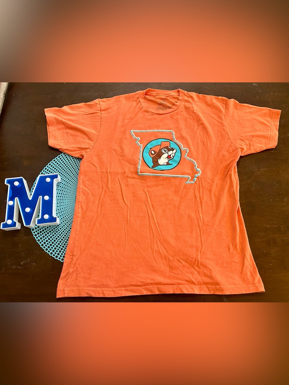 Buc-ee's Orange Missouri Graphic T-Shirt Mens Size Large